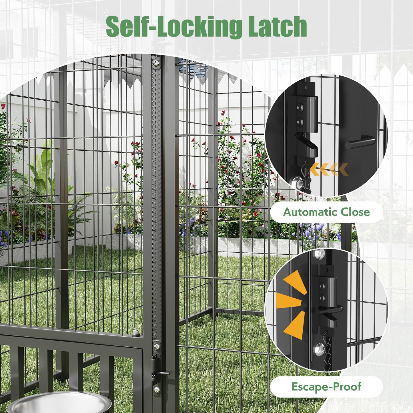 YODOLLA 8x8 Heavy Duty Outdoor Dog Kennel