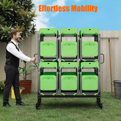 YODOLLA Folding Chair Rack 1080LBS Chair Cart