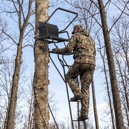 YODOLLA Ladder/Hang-on Tree Stand, Heavy-Duty Portable Steel Hunting Tree Stand