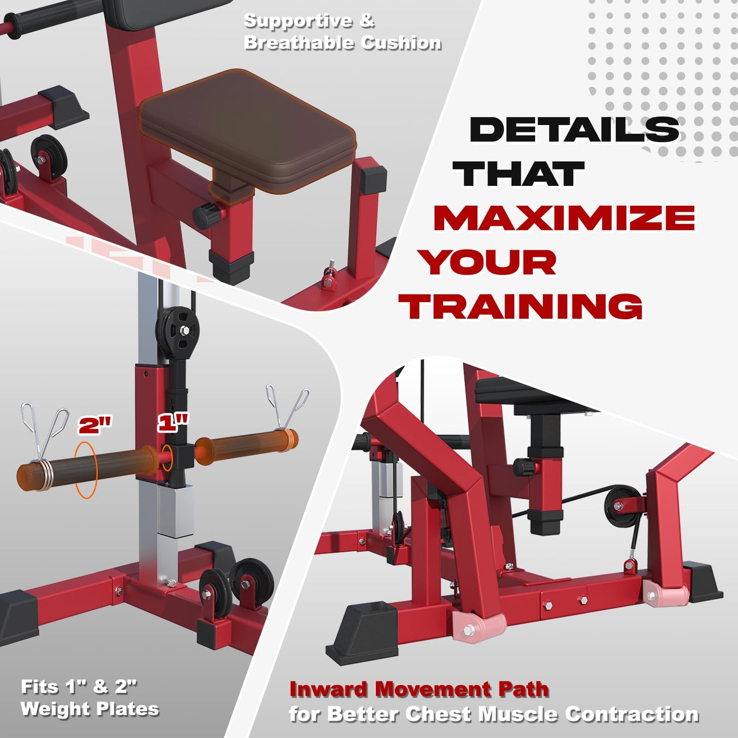 YODOLLA 3-in-1 Chest Fly Machine, Targeting Entire Chest and Rear Deltoids
