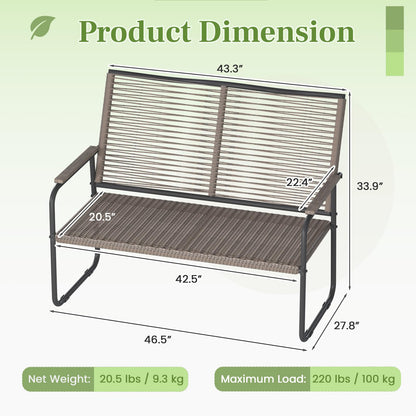 YODOLLA 4PCS Outdoor Dining Set, Metal Frame Patio