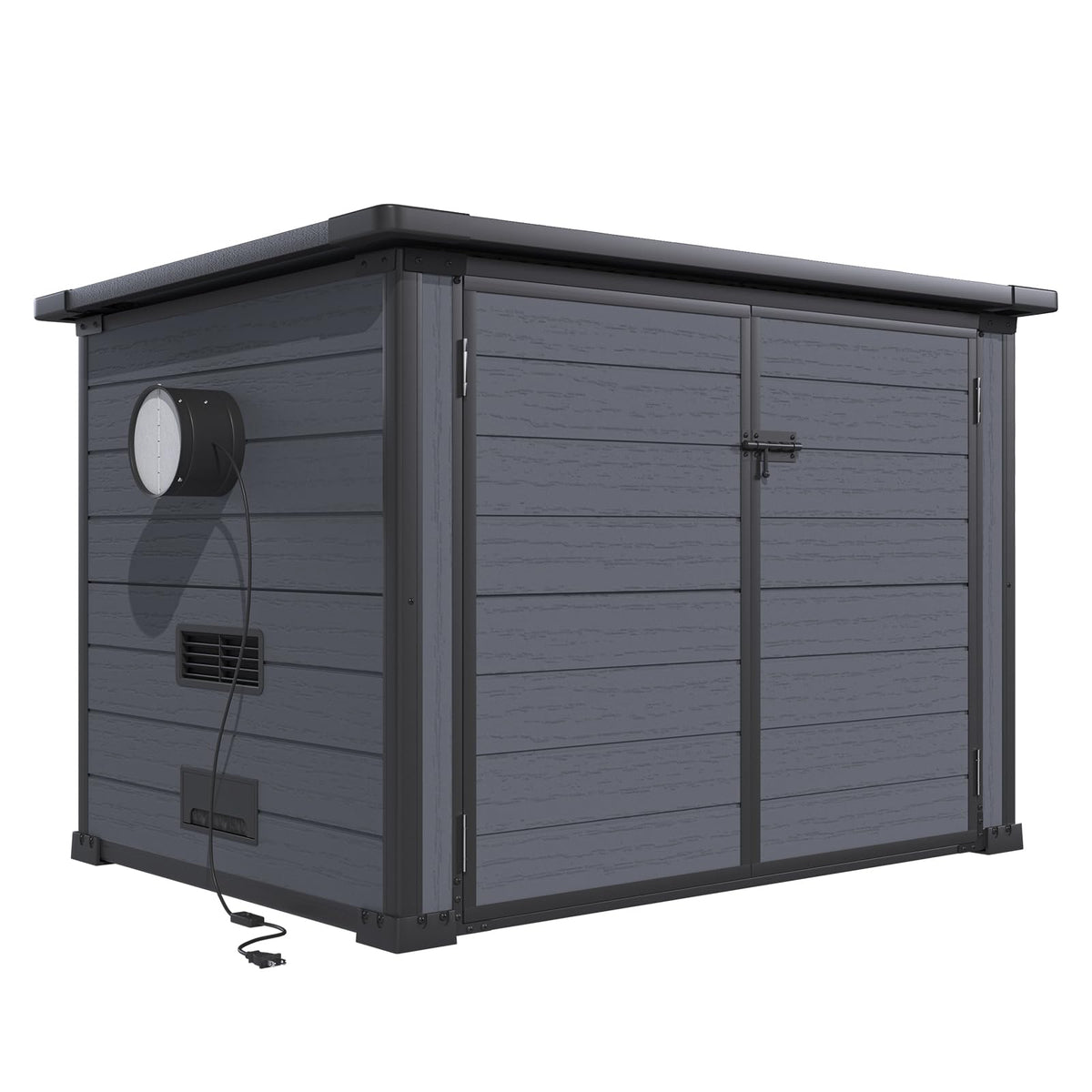 YODOLLA Resin Outdoor Generator Enclosure with Fan & Acoustic Lining