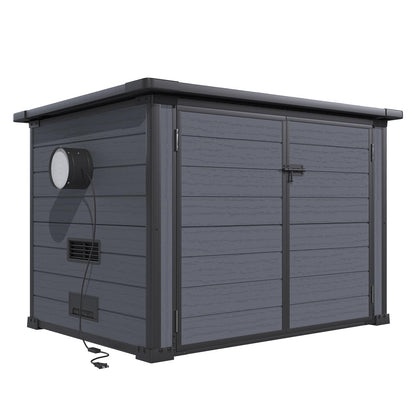 YODOLLA Resin Outdoor Generator Enclosure with Fan & Acoustic Lining