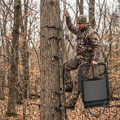 YODOLLA Ladder/Hang-on Tree Stand, Heavy-Duty Portable Steel Hunting Tree Stand