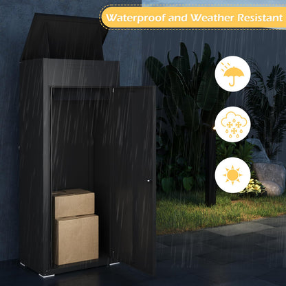 YODOLLA Package Delivery Box for Outside, Black (47.2"x17.7"x19.7")