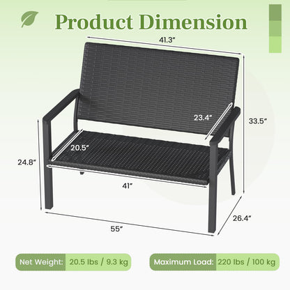 YODOLLA 4PCS Outdoor Dining Set, Metal Frame Patio