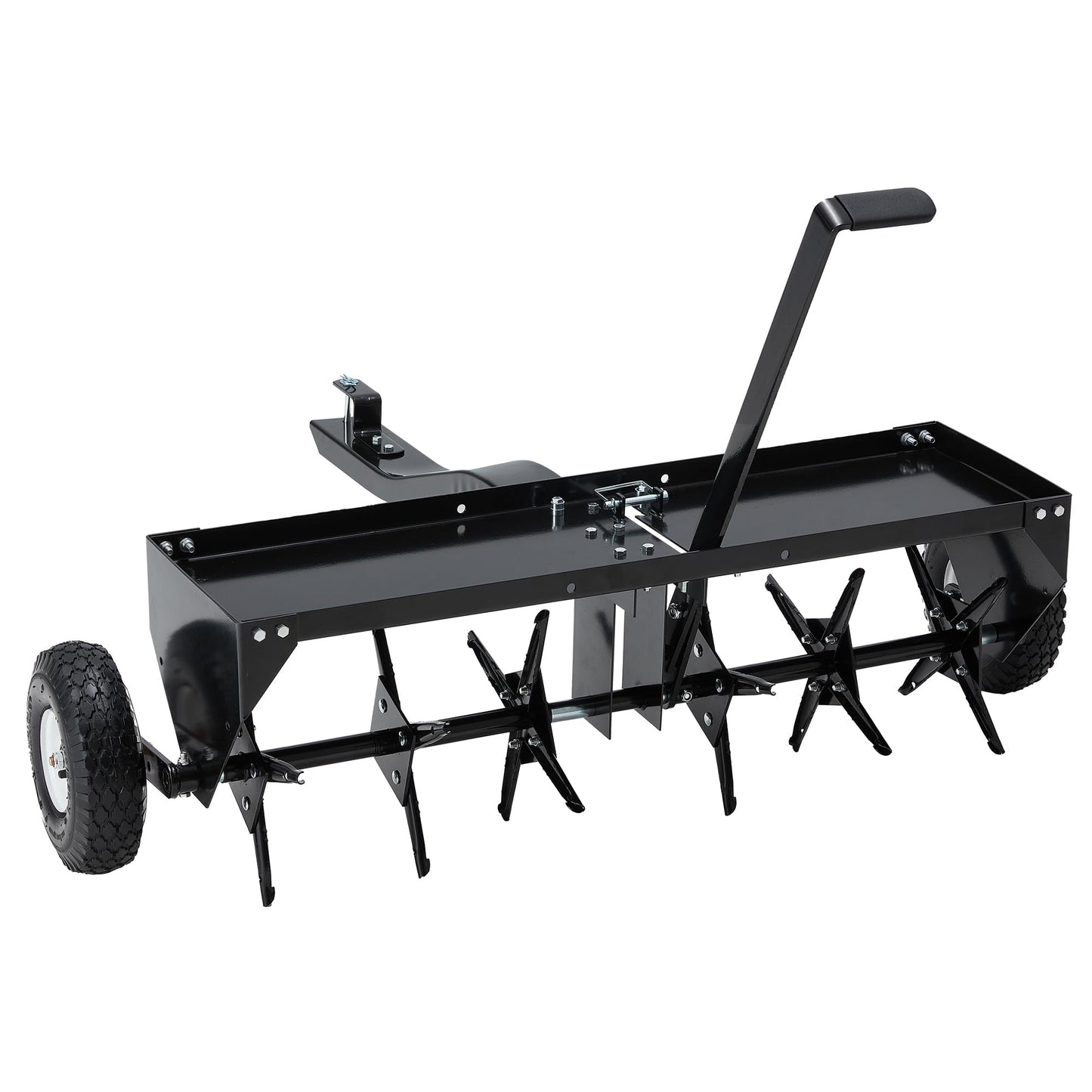 YODOLLA 48" Tow Behind Plug Aerator, Galvanized Steel Aerator Lawn Tool Tow Behind