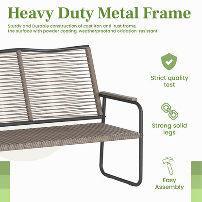 YODOLLA 4PCS Outdoor Dining Set, Metal Frame Patio