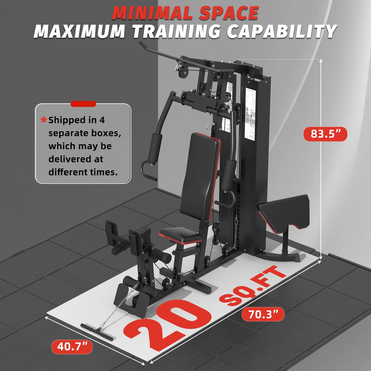 YODOLLA Workout Station with Leg Press, Multifunctional Home Gym Equipment
